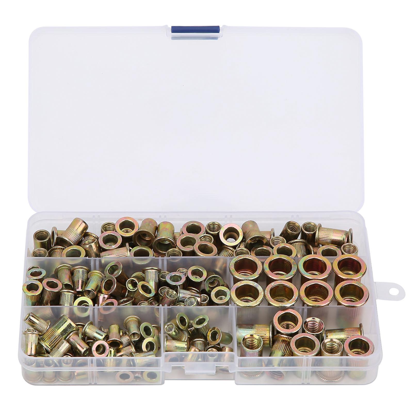 150pcs / Box Mixed Zinc Plated Rivet Nut Threaded Rivet Nut Insert Nut M4m10 Set