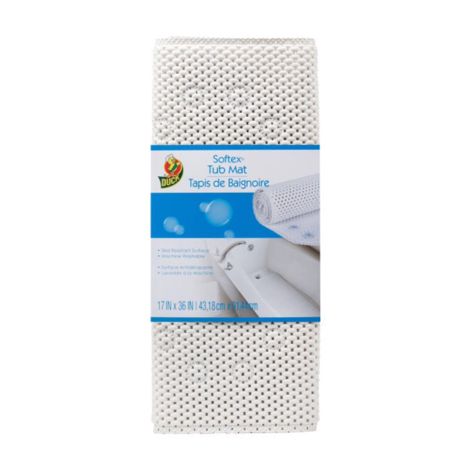 Duck Softex 17 in. L X 36 in. W White Polypropylene Bath Mat Latex Free