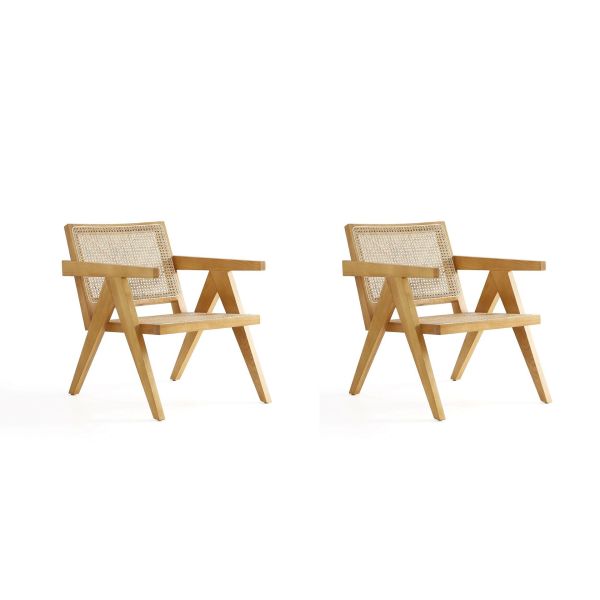 Hamlet Accent Chair in Nature Cane - Set of 2