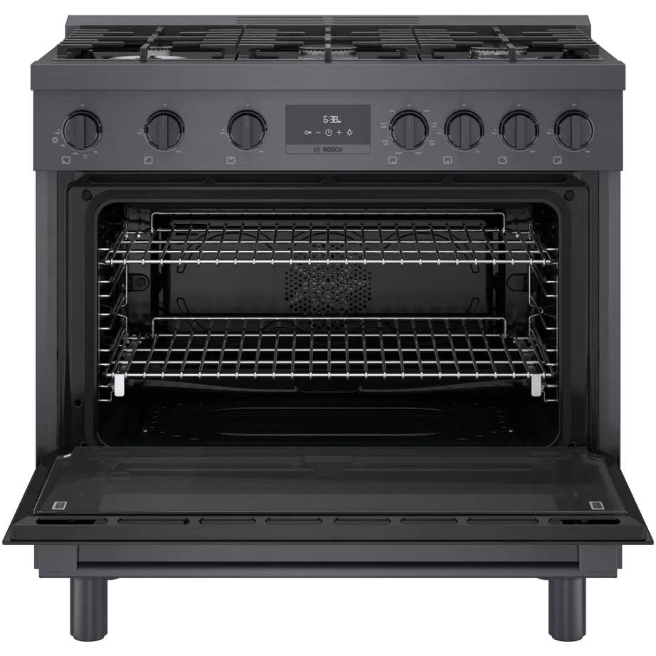 Bosch 36-inch Freestanding Dual Fuel Range with European Convection Technology HDS8645C