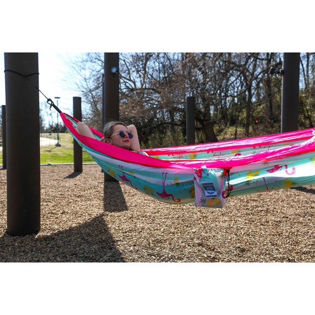 Equip 1 Person Travel Hammock Pink Flamingo