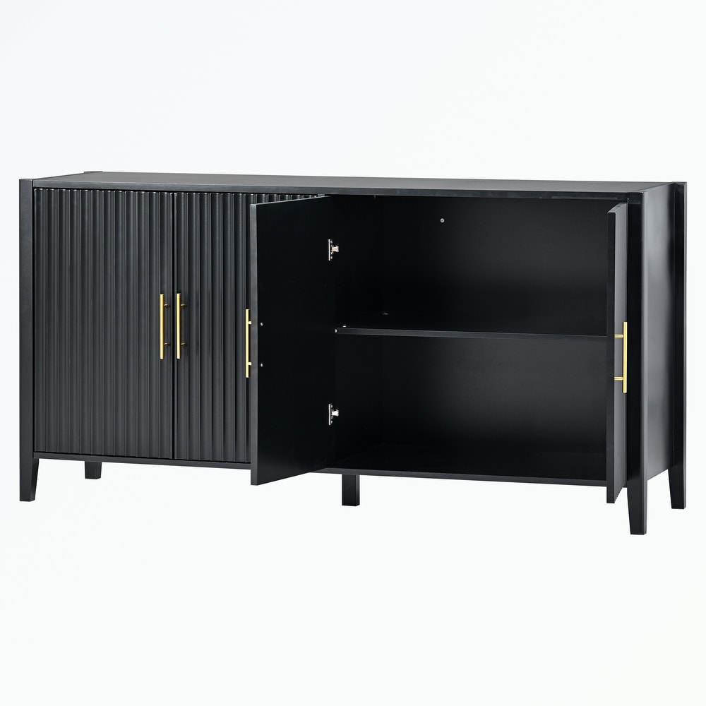 Storage Cabinet Sideboard Wooden Cabinet with Metal Handles