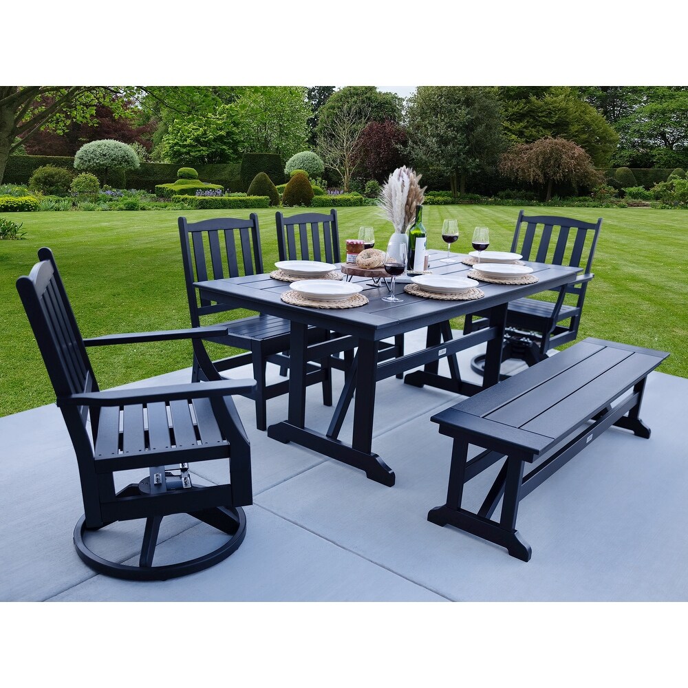 Tuscany HDPE Swivel Dining 6 Piece Set