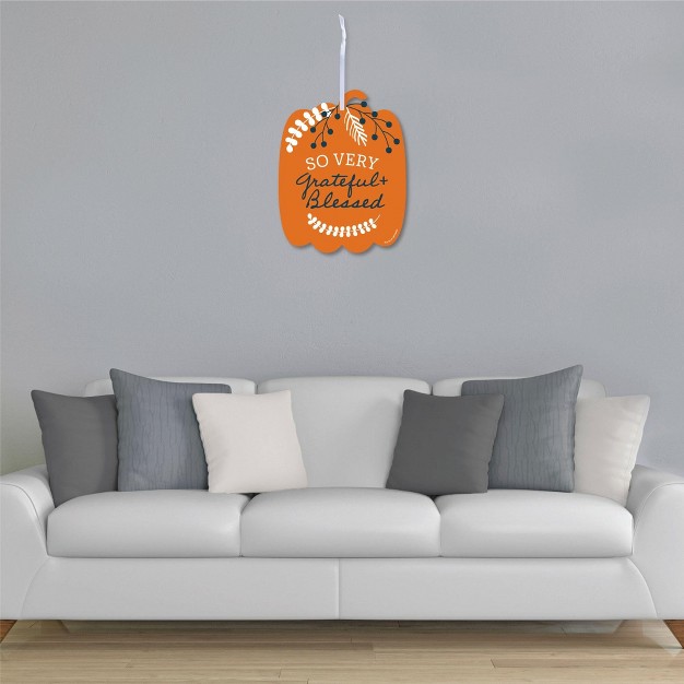 Big Dot Of Happiness Happy Thanksgiving Hanging Porch Fall Harvest Party Outdoor Decorations Front Door Decor 1 Piece Sign