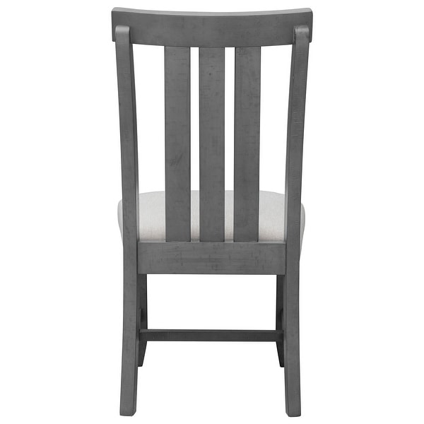 Upholstered Dining Chairs with Sliver Nails and Wood Legs， Set of 4