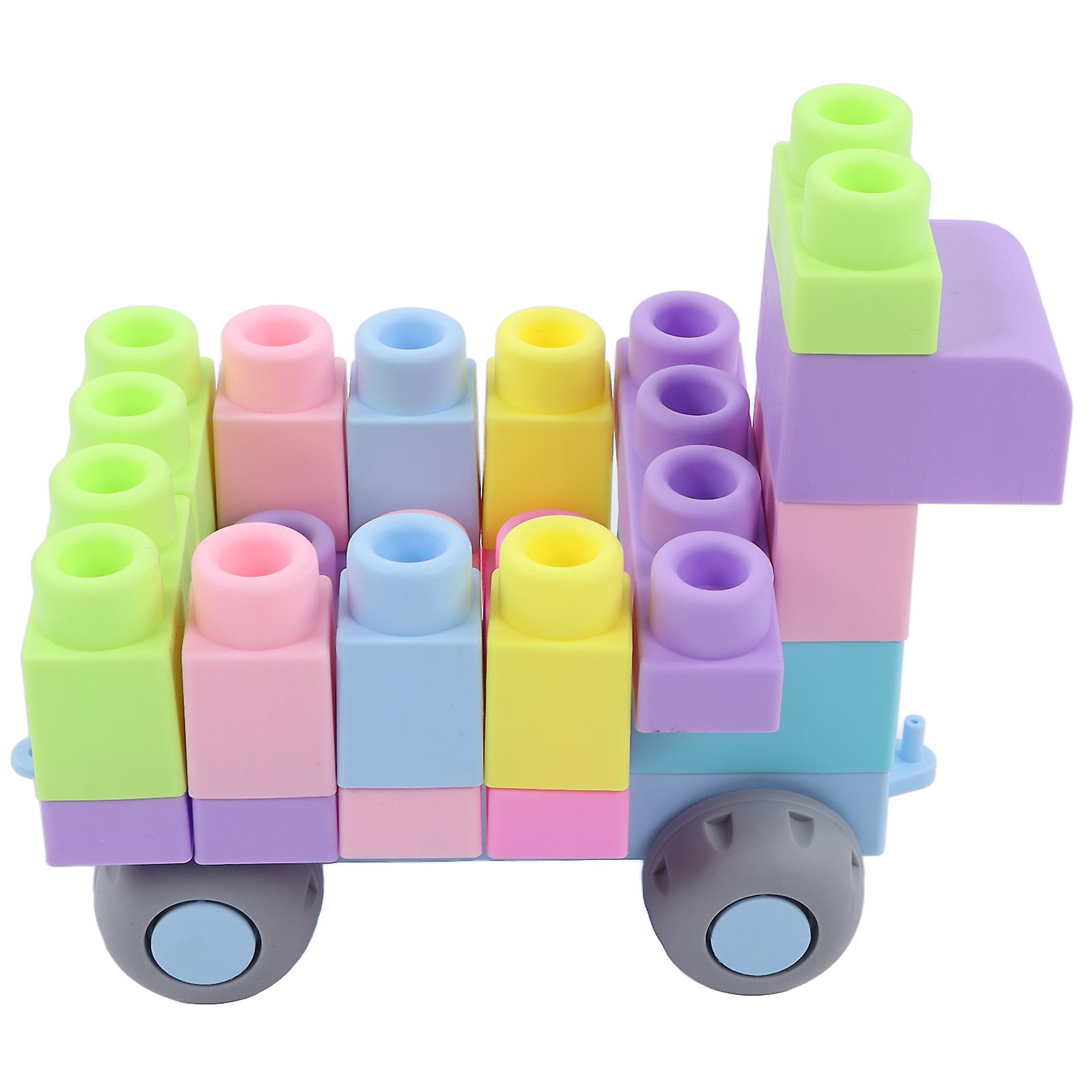 Soft Building Blocks Hand Eye Coordination Bright Color Soft Baby Blocks Educational Toy