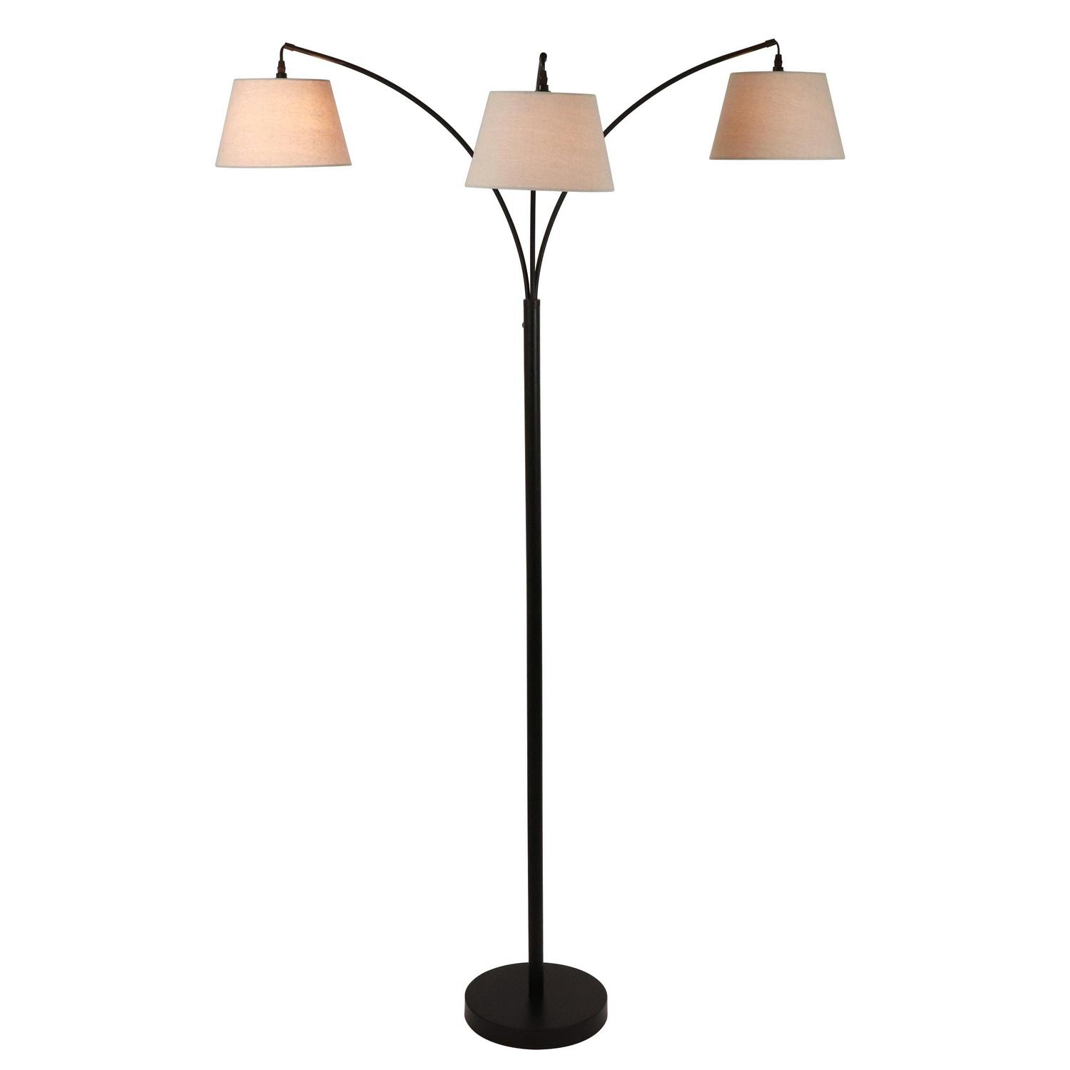 Ashbury 3 Arm Shaded Floor Lamp