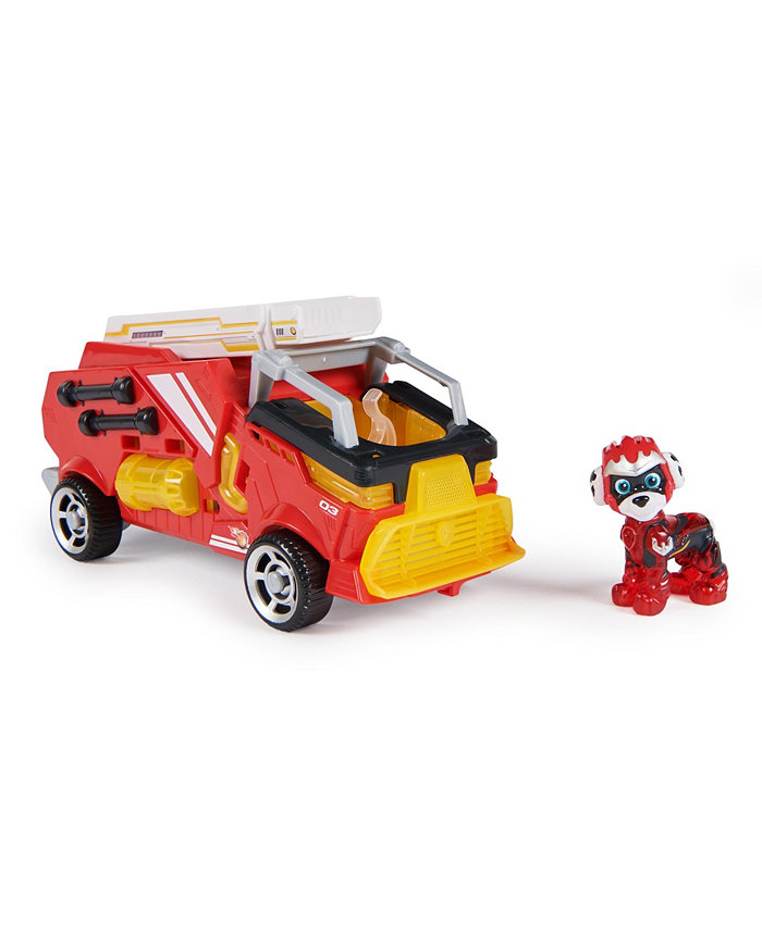 PAW Patrol The Mighty Movie  Firetruck Toy with Marshall Mighty Pups Action Figure