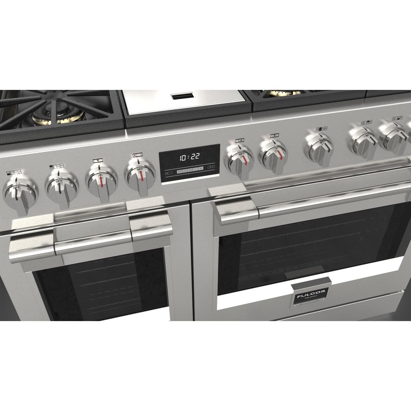 Fulgor Milano 48-inch Freestanding Gas Range with True Convection Technology F6PGR486GS2