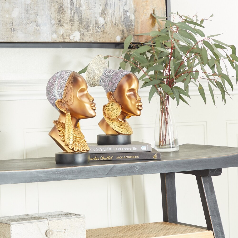 Polystone Eclectic Sculptures (Set of 2)   5 x 6 x 11