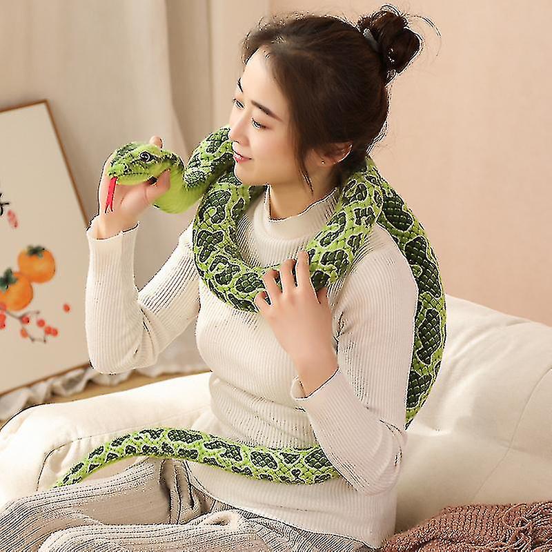 Snake Stuffed Animal Plush， Giant Anaconda Realistic Kids Toys