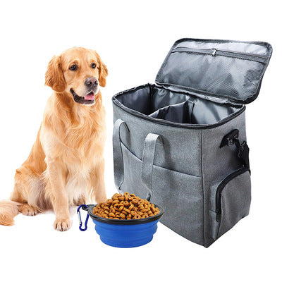 IandI PET Travel Tote Organizer Bag for PET Supplies - Airline Approved Carrier/Good for Camping， Hiking， Walking， and/OR Road and Beach Trips