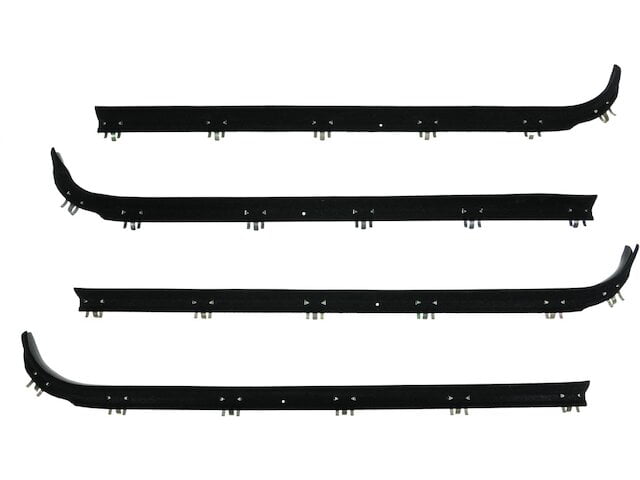 Door Window Belt Weatherstrip - 4 Piece - Compatible with 1975 - 1991 Ford E-150 Econoline 1976 1977 1978 1979 1980 1981 1982 1983 1984 1985 1986 1987 1988 1989 1990