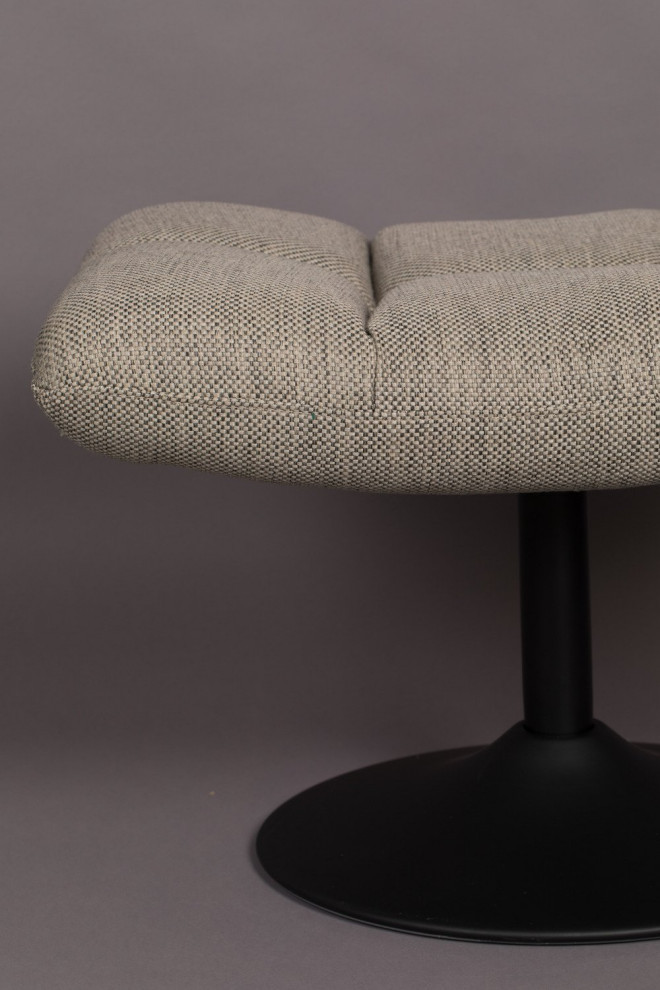 Light Gray Upholstered Ottoman  Dutchbone Bar   Transitional   Footstools And Ottomans   by Luxury Furnitures  Houzz