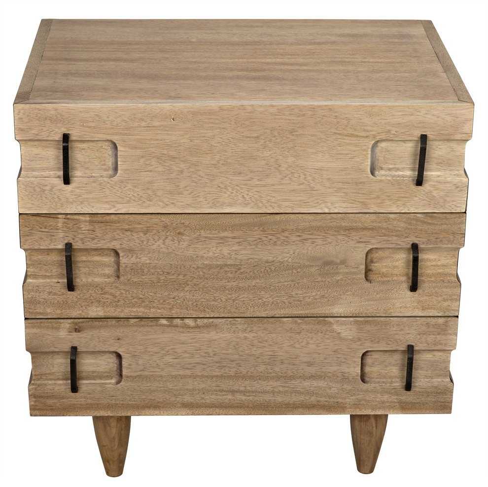 David 32 quotSide Table  Washed Walnut   Midcentury   Side Tables And End Tables   by HedgeApple  Houzz