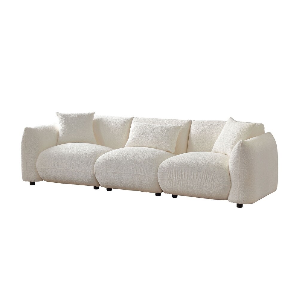 Modern Comfy Cloud Couch 3 Seater Sofa  Living Room Long Sofa with Piilow