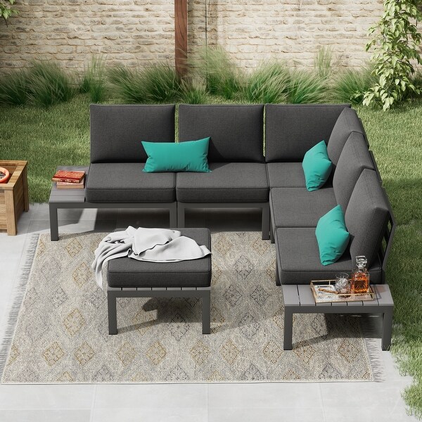 Corvus Fox Bay Aluminum Outdoor 6piece Sectional Sofa Set