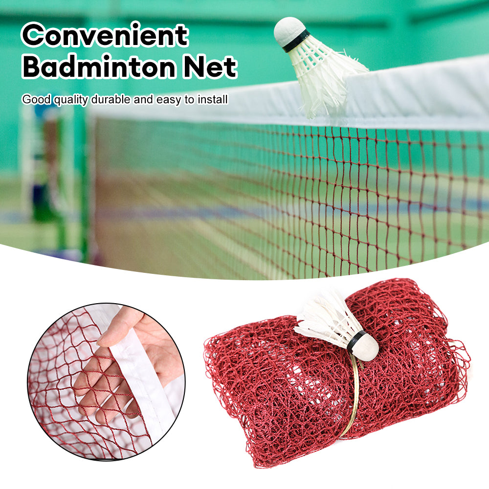 Occkic Volleyball Net Outdoor Heavy Duty Badminton Net Professional Volleyball Nets for Pool Schoolyard Beach， Red