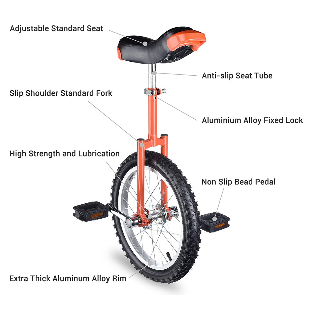 Yescom 16 inch Unicycle Wheel Frame Color Optional