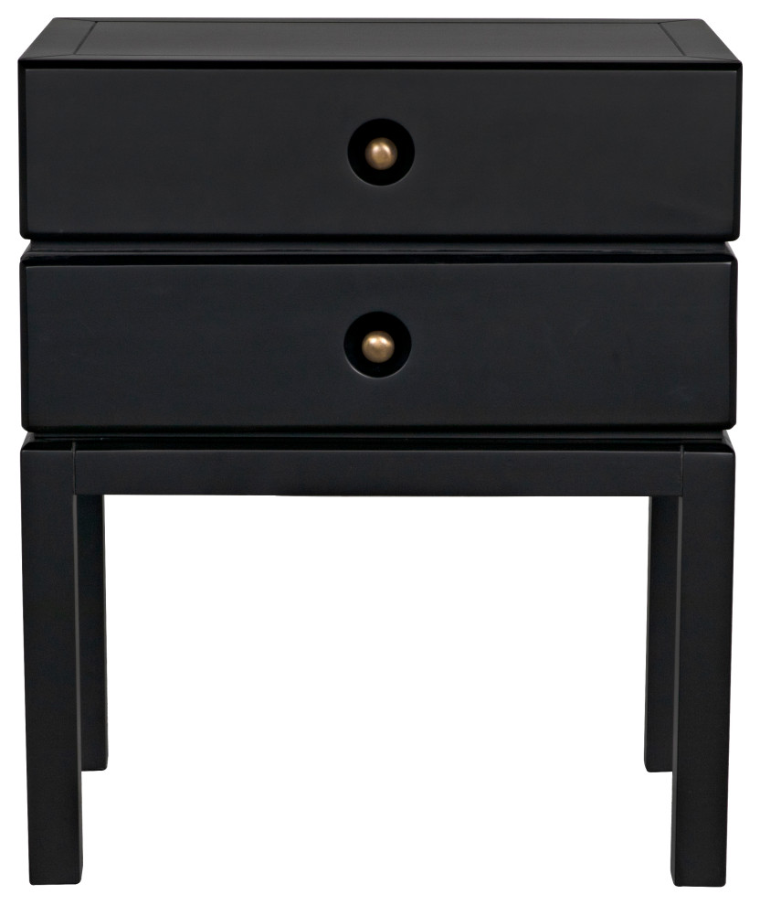 Andras Side Table  Black   Transitional   Side Tables And End Tables   by Noir  Houzz