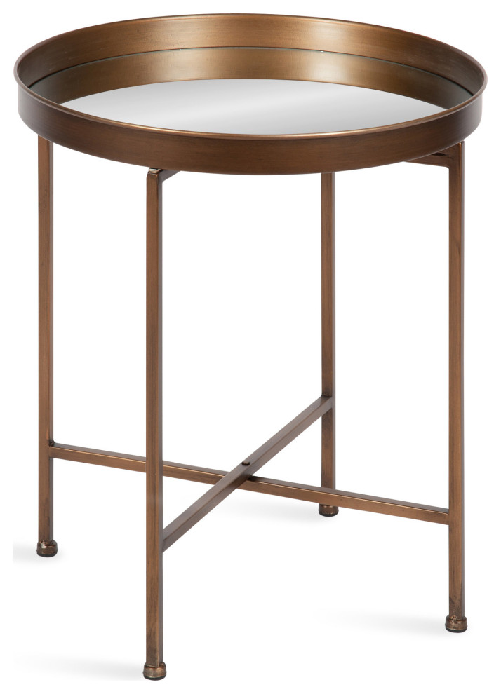 Celia Round Metal Side Table   Transitional   Side Tables And End Tables   by Uniek Inc.  Houzz