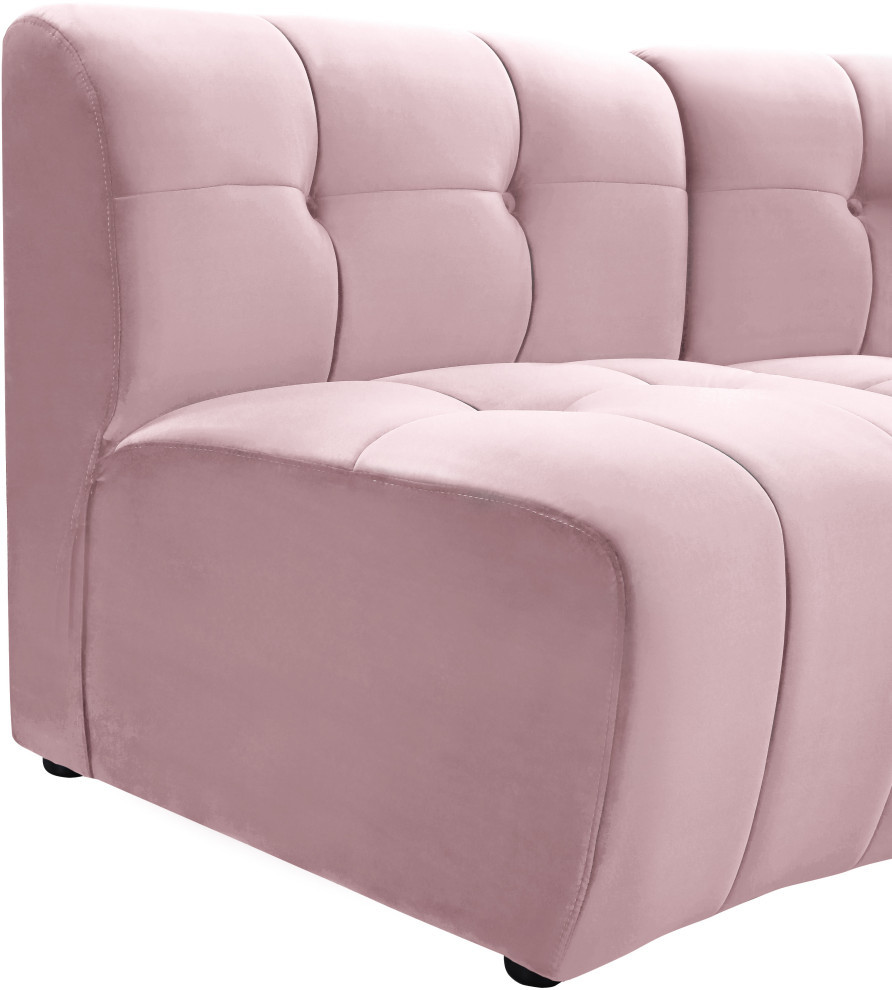 Limitless Modular Velvet 1 Piece Sectional   Contemporary   Sofas   by Meridian Furniture  Houzz