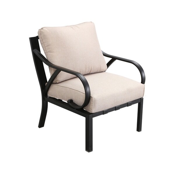 Patio Festival Outdoor WaveArm Chair with Cushions