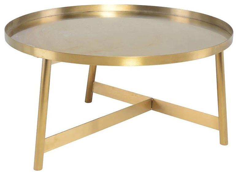 Jovi Gold Coffee Table   Midcentury   Coffee Tables   by Rustic Home Furniture Deco  Houzz