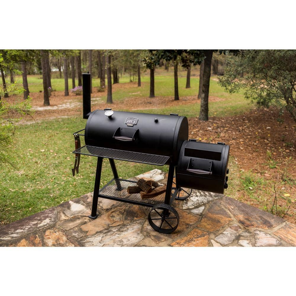 OKLAHOMA JOE'S Highland Offset Charcoal Smoker and Grill in Black with 900 sq. in. Cooking Space 15202031