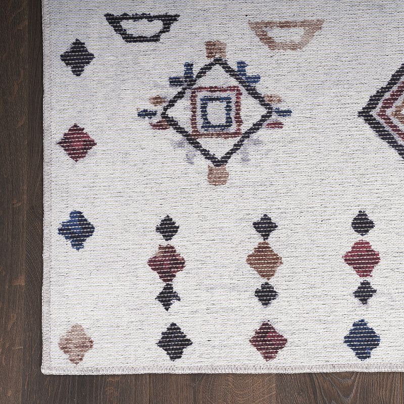 Nicole Curtis Series 1 Bohemian Diamond Washable Indoor Area Rug