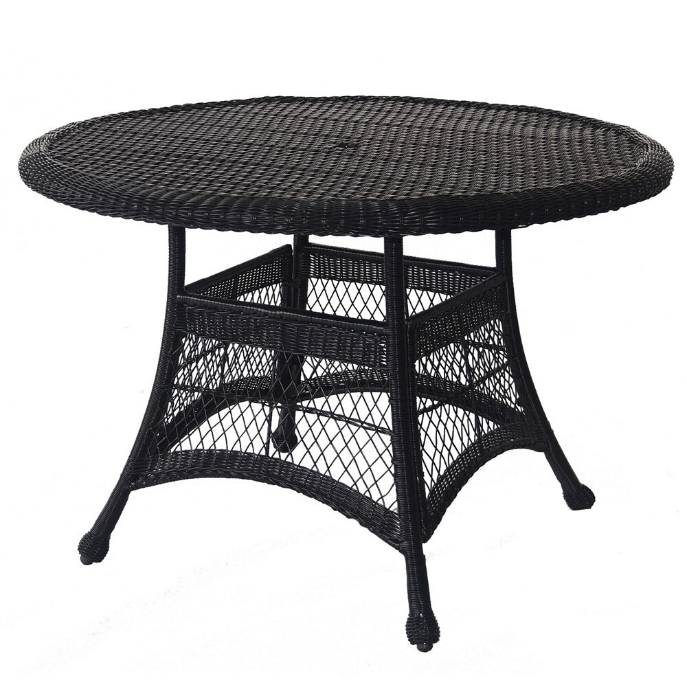 Round Resin Wicker Dining Table