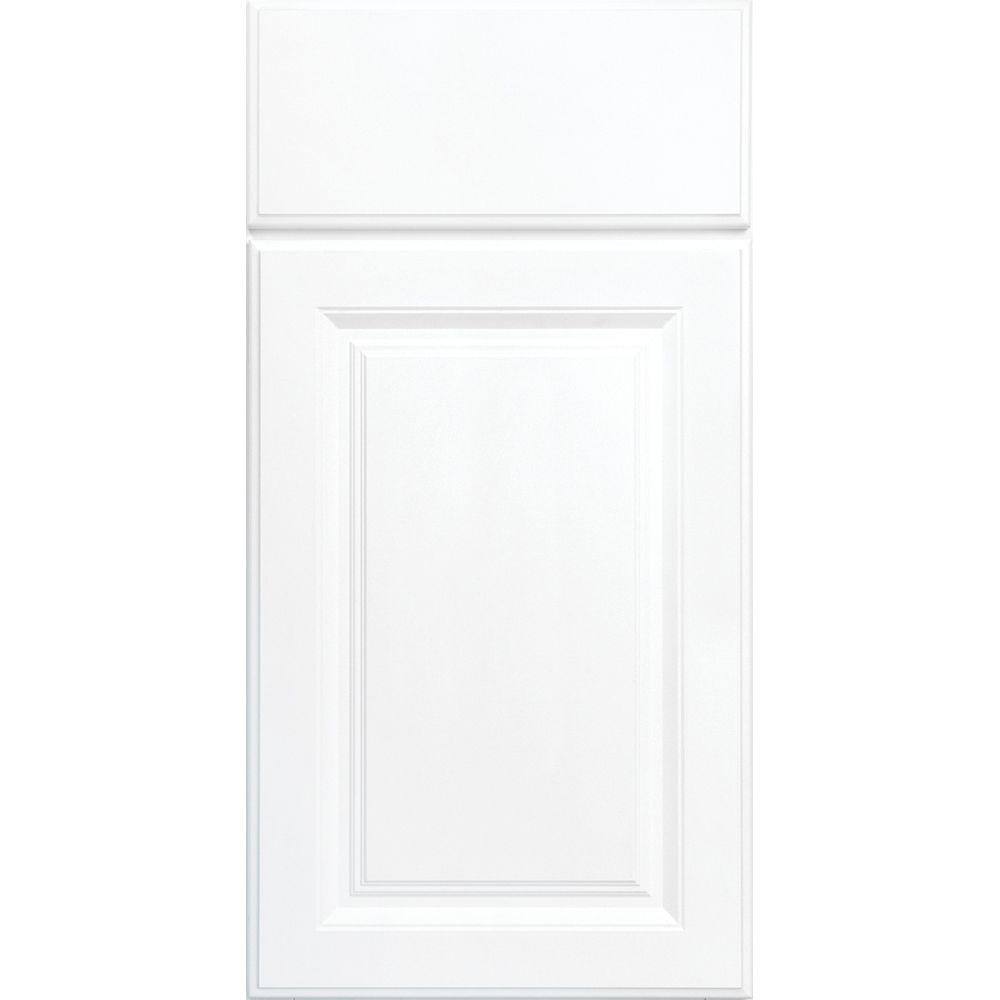 Hampton Bay Hampton Assembled 30 in. x 34.5 in. x 21 in. Bathroom Vanity Base Cabinet in Satin White KVSB30-SW