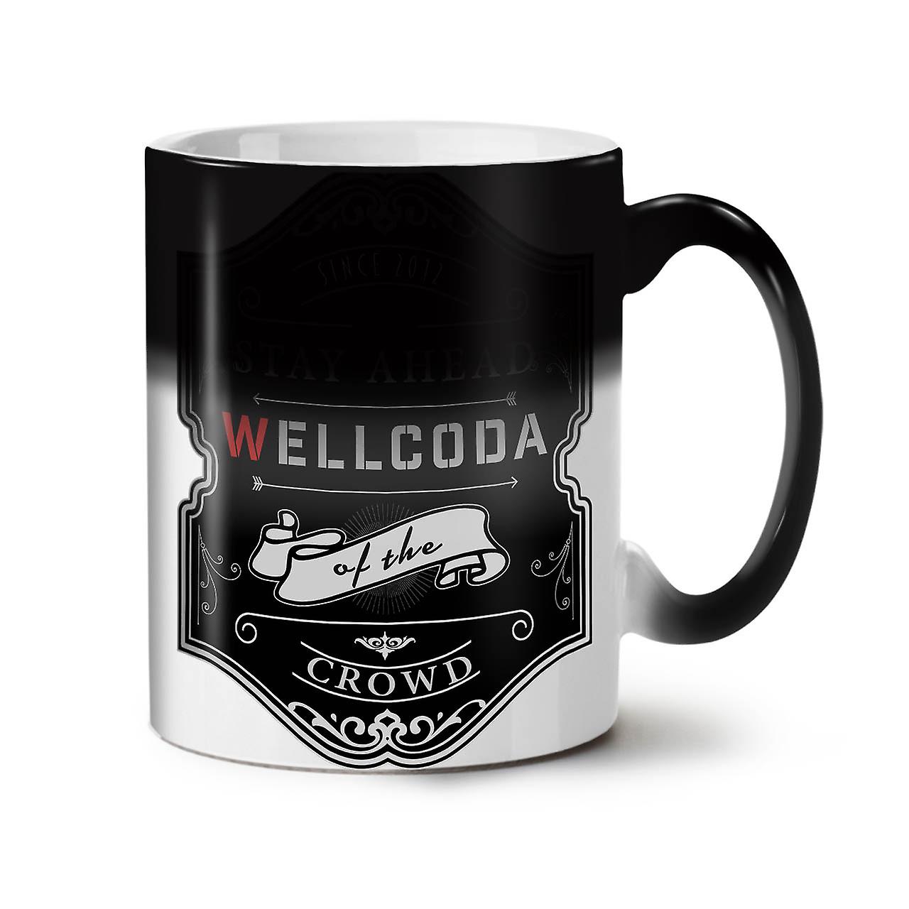 Quote Vintage Wellcoda NEW Black Colour Changing Tea Coffee Ceramic Mug 11 oz | Wellcoda