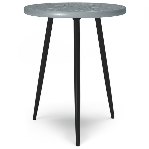 WYNDENHALL Bloomfield Boho 17 inch Wide Metal Side Table in Grey - 17