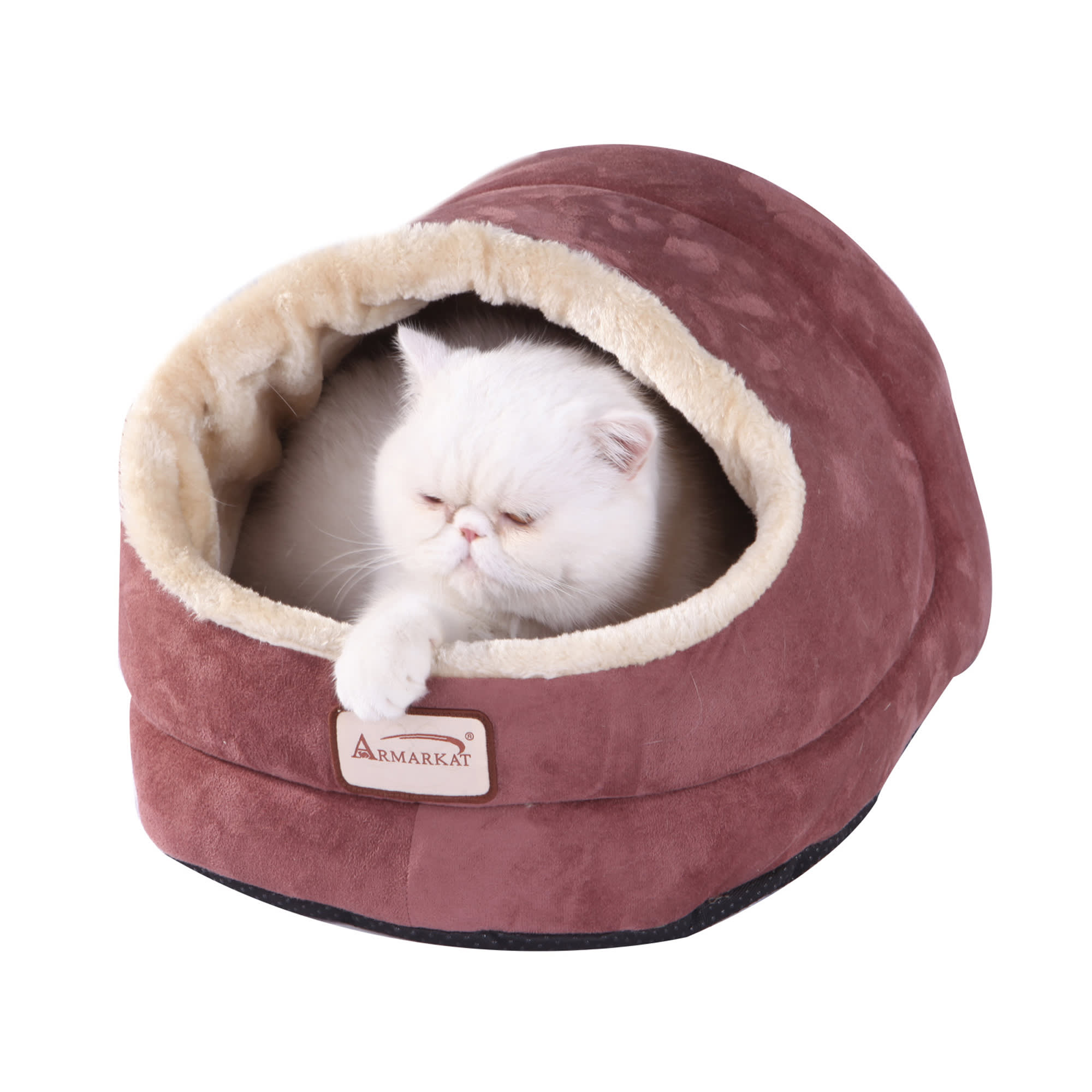 Armarkat Cave Cat Bed in Indian Red， 18