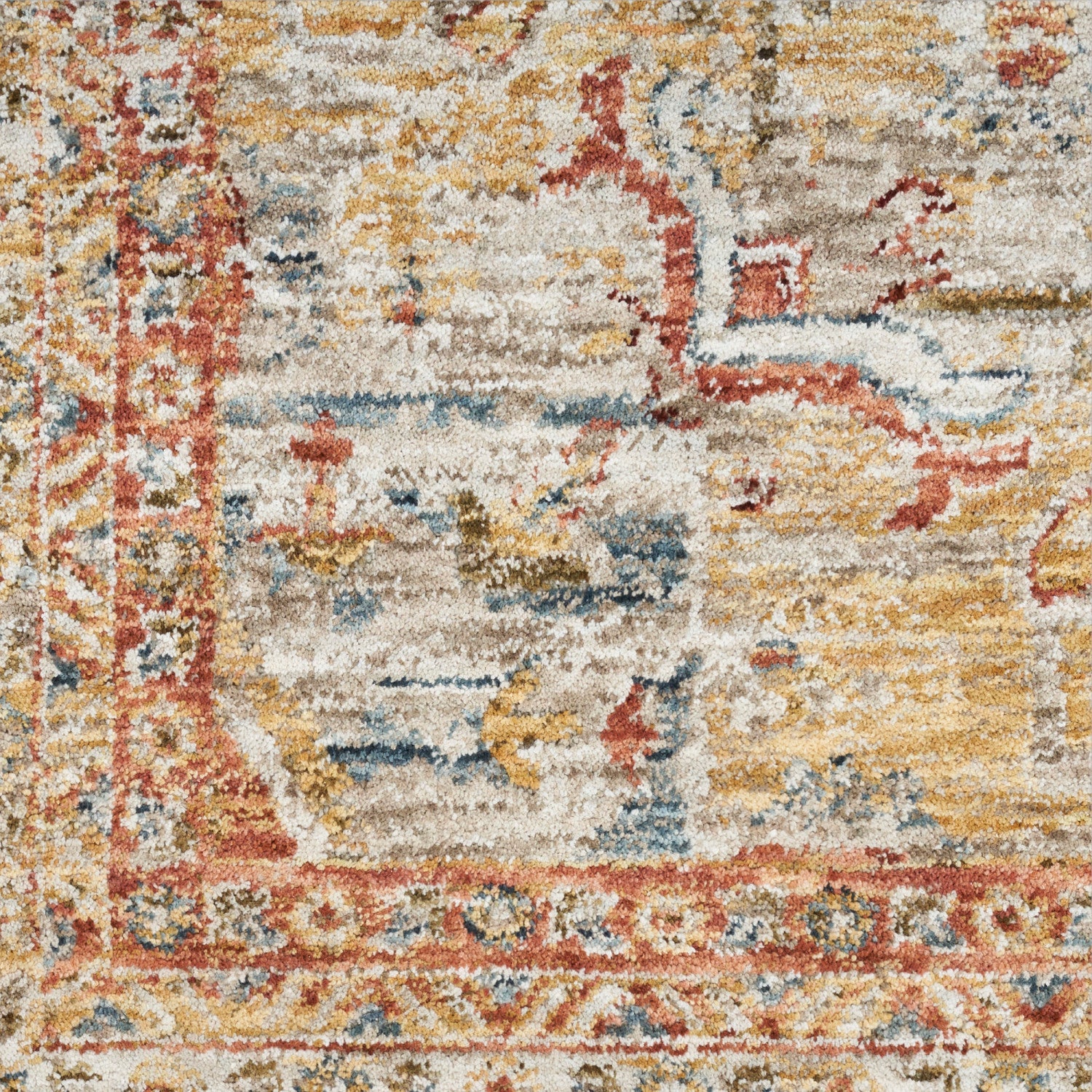 Sahar Ivory Rust Vintage Rug