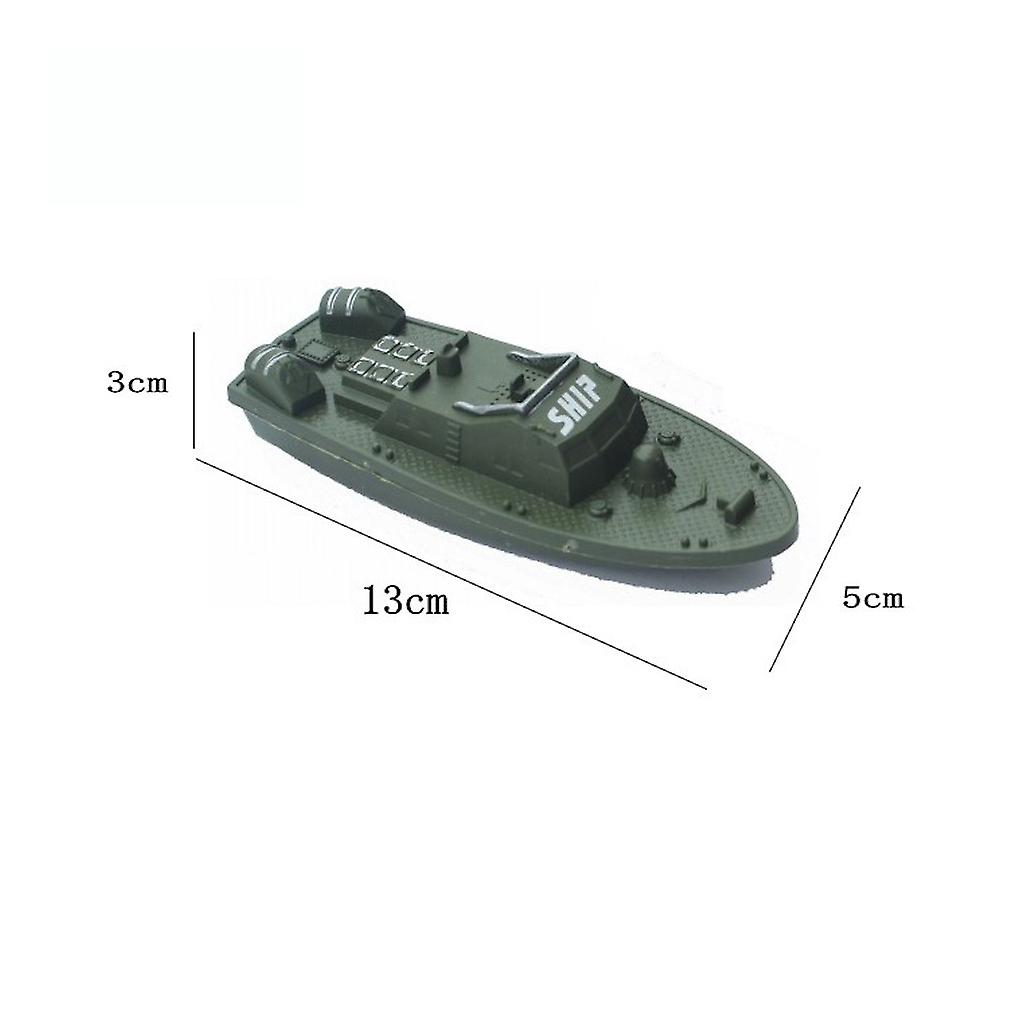 Double Side Simulation Speedboat Army Model War Play Set 13cm