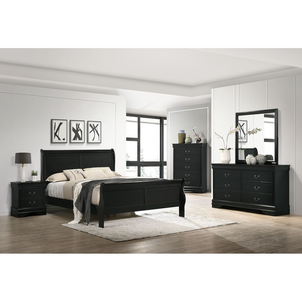 Picket House Furnishings Ellington King Panel Bed in Black