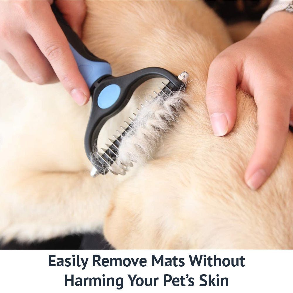 🔥Buy 3 Free Shipping🔥Pet Grooming Brush - Double Sided Shedding And Dematting Undercoat Rake Comb