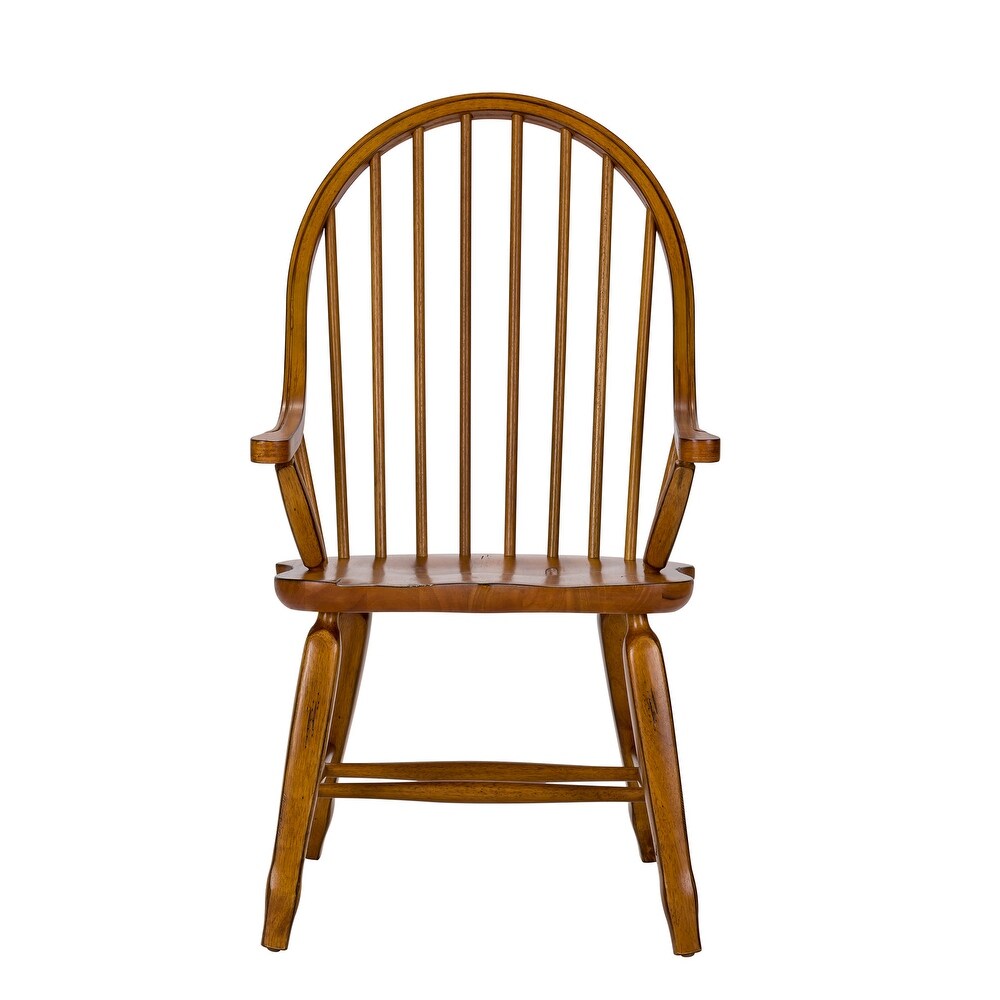 Treasures Rustic Oak Bow back Armchair