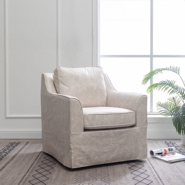 WOVENBYRD Barrel Swivel Chair