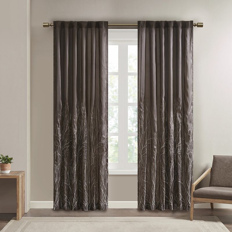 Madison Park 1-Panel Eliza Light Filtering Embroidered Window Curtain