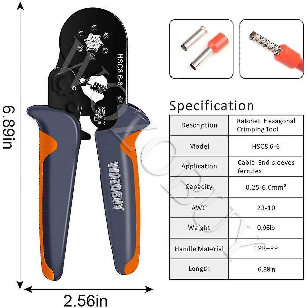 Naiwang Wozobuy Ferrule Crim Tool Kit， Hsc8 6-6/6-4 Pliers，for Tube Terl Wire End Terl，with 800/1900/2000 Pc