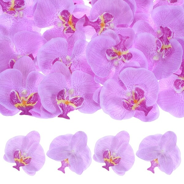 20Pcs Silk Faux Artificial Orchid Flower Heads Petals Decor