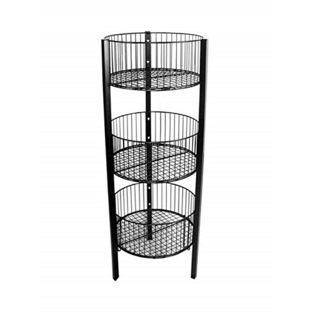 Only Hangers 45 in. H x 18 in. W x 7 in. D Black Metal Cube Storage Bin 3332BLK