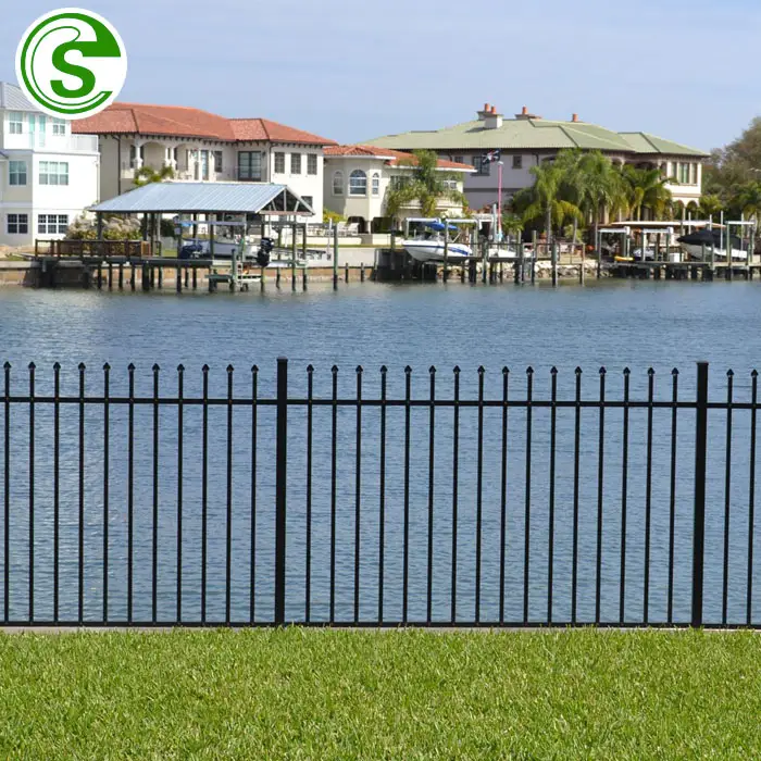 Garden Supplies High Quality Aluminium Fence Modern Style Tubular Steel Fence Steel Metal Picket Ornamental Fence