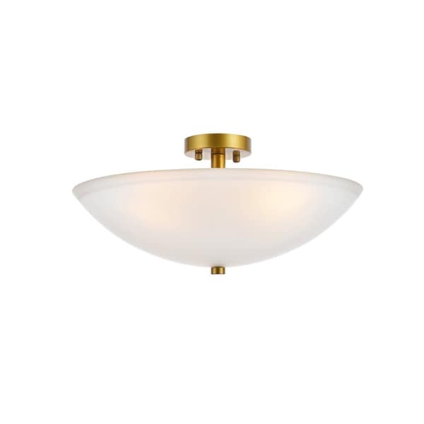 Elegant Lighting LD2349 Jeanne 3 Light 20 Wide Semi-Flush Bowl