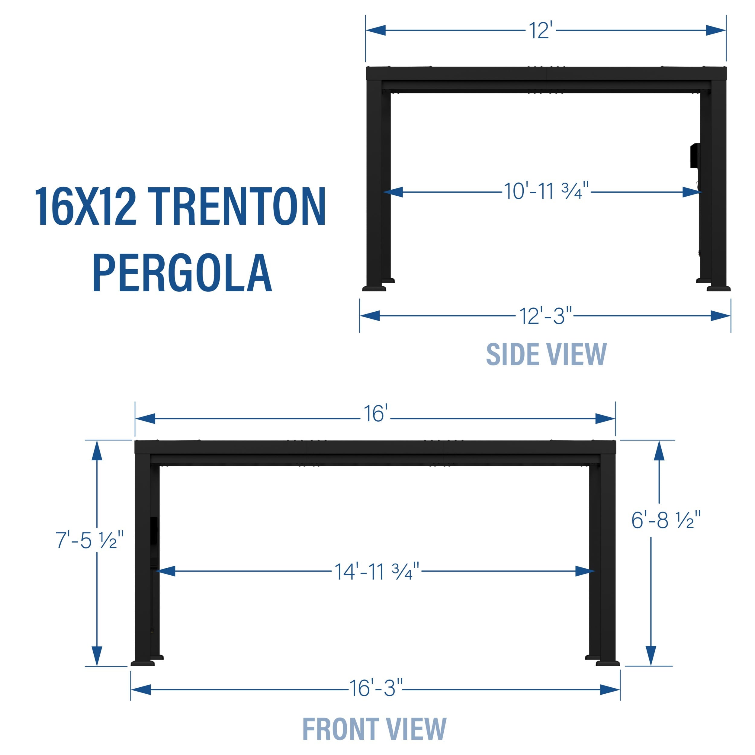 Backyard Discovery 16' x 12' Trenton Modern Steel Pergola