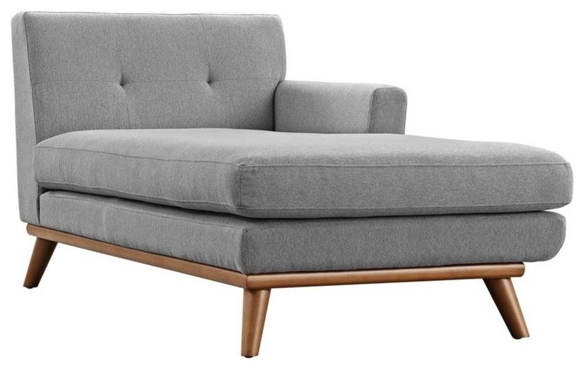 Hawthorne Collections Right Facing Sectional Sofa in Expectation Gray   Midcentury   Sectional Sofas   by Homesquare  Houzz