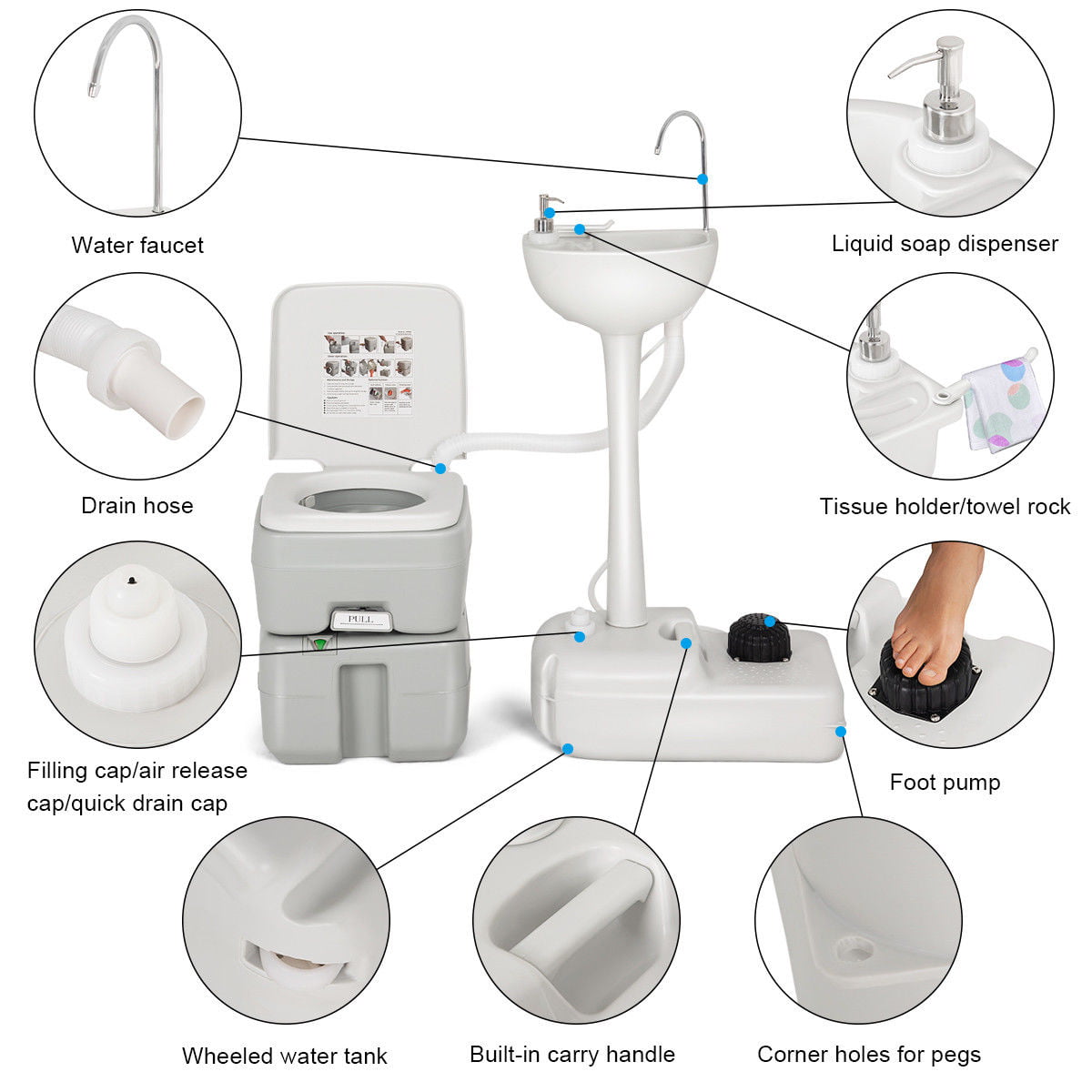 Zimtown Portable Sinks